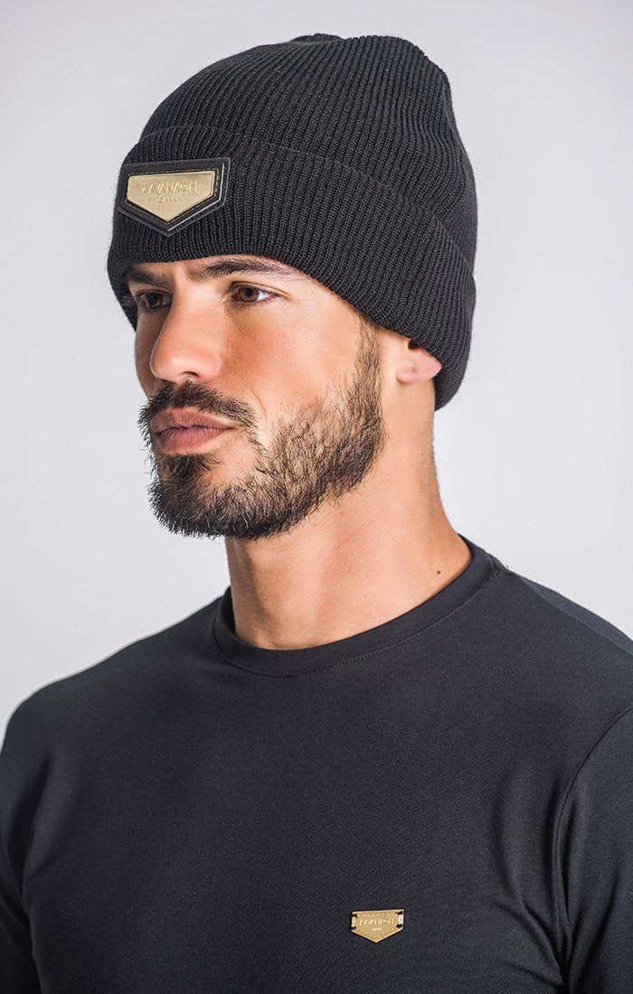 Black Beanie with Gold GK Plaque