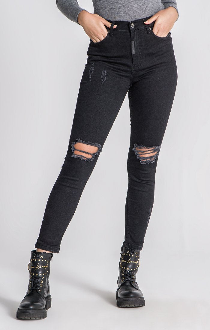 Black Core Ripped Jeans | | Gianni