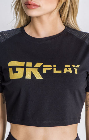 Black GK Play Cropped Tee