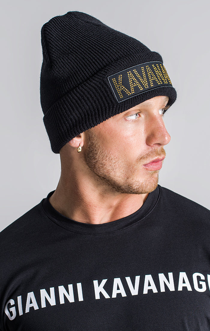 Black Kavanagh Studs Beanie
