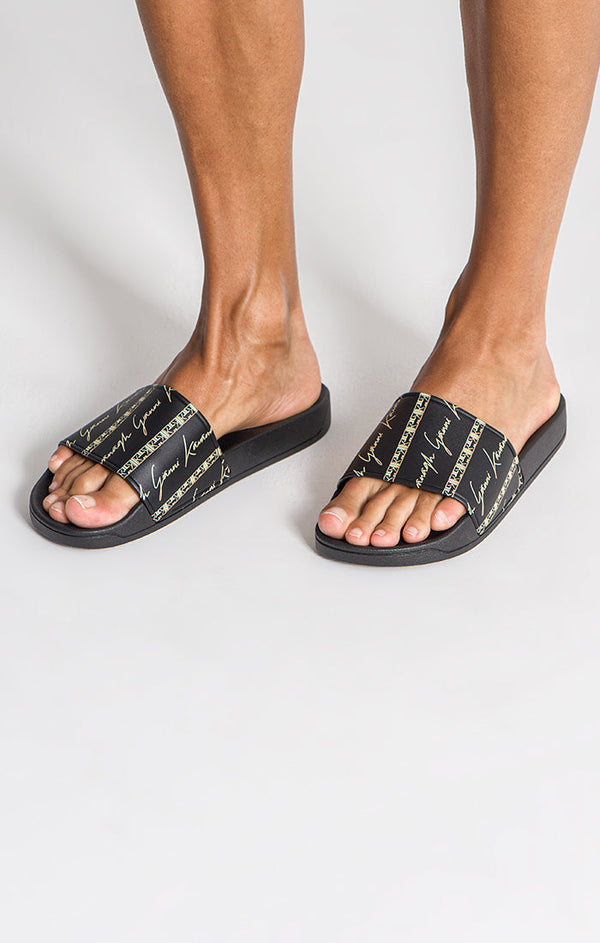 Black Luxe Slides