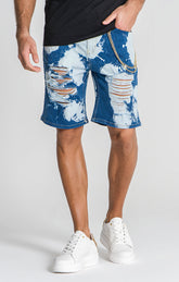 Blue Reverse Denim Shorts