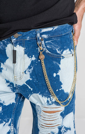 Blue Reverse Denim Shorts