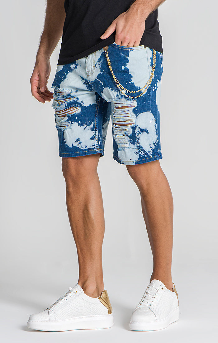 Blue Reverse Denim Shorts