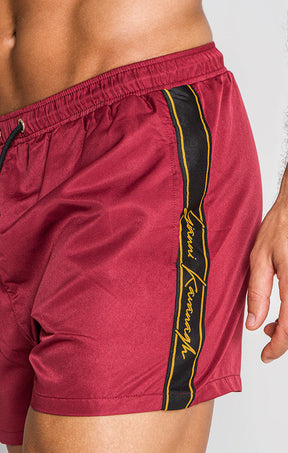 Burgundy Limits Swimshorts