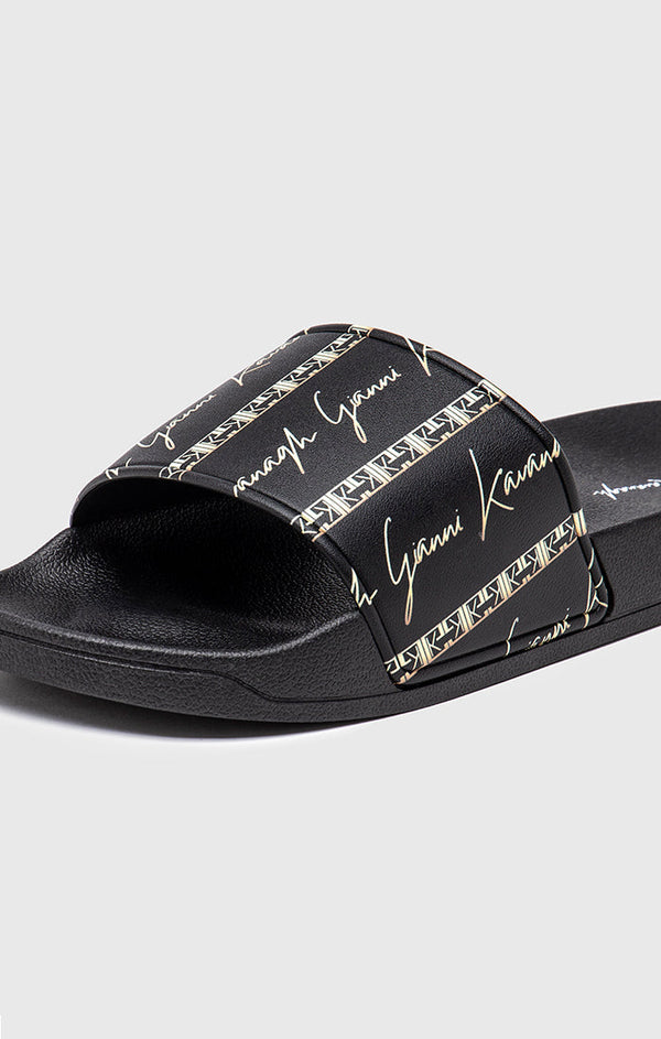 Black Luxe Slides