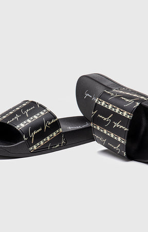 Black Luxe Slides