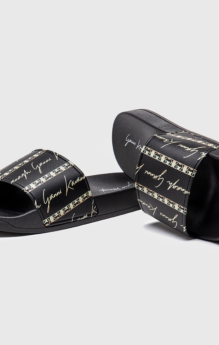 Black Luxe Slides