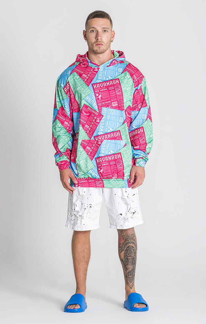 Multicolor IDGAF Print Hoodie