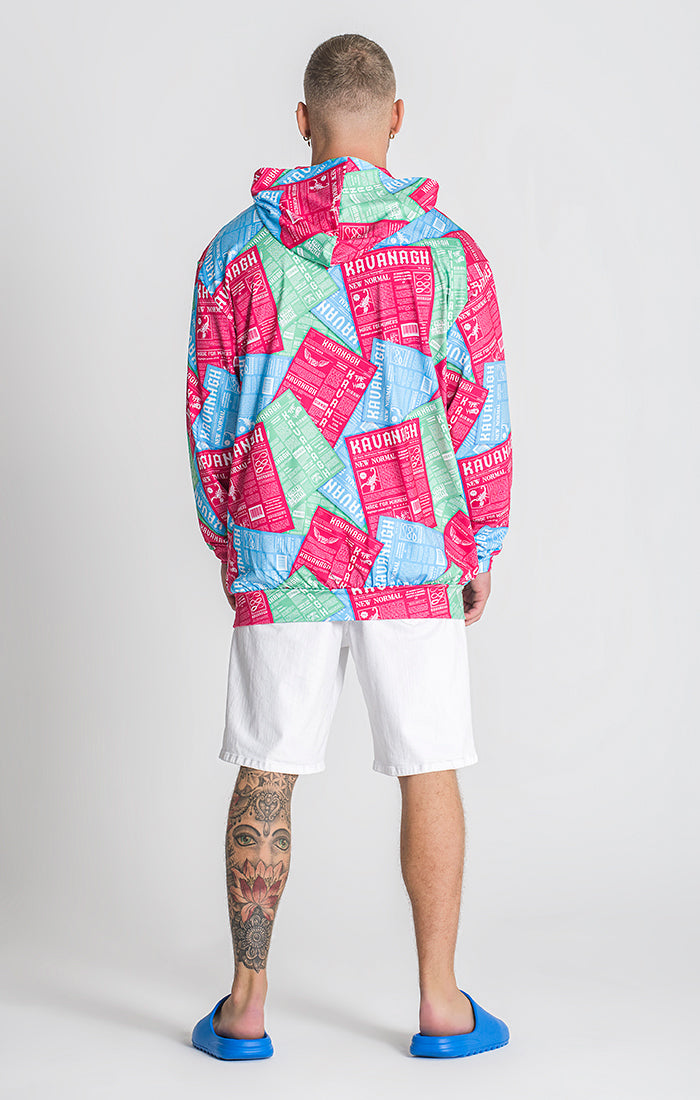 Multicolor IDGAF Print Hoodie