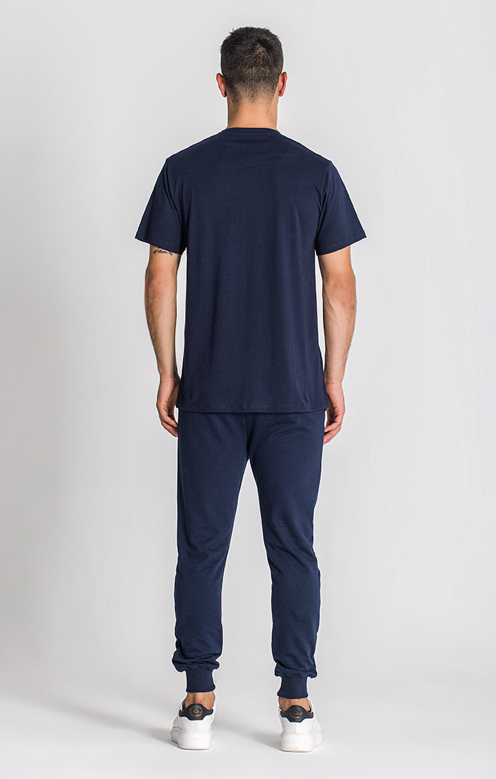 Navy Blue Essential Micro Regular Tee