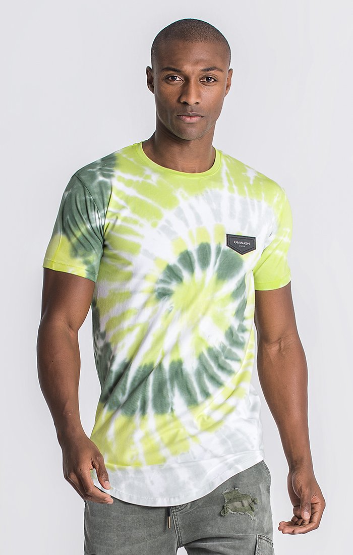 Neon Yellow Tie Dye Tee