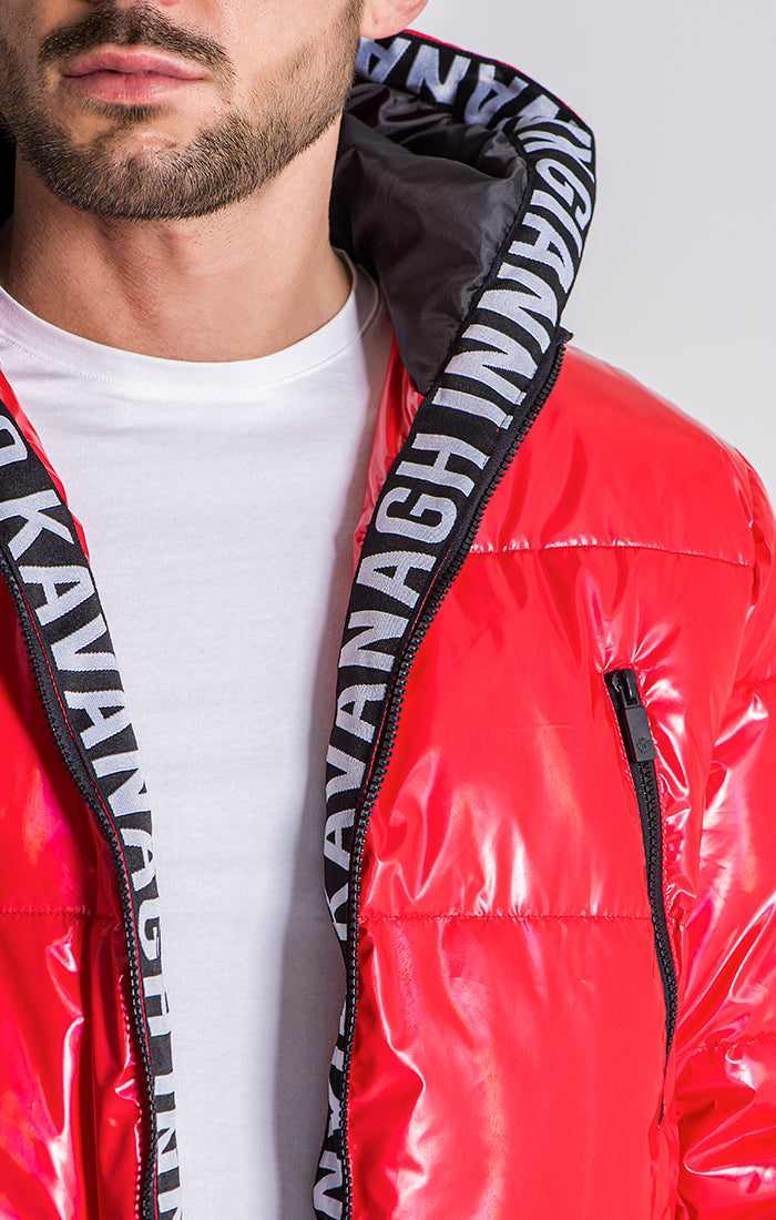 Red Iceland Puffer Coat