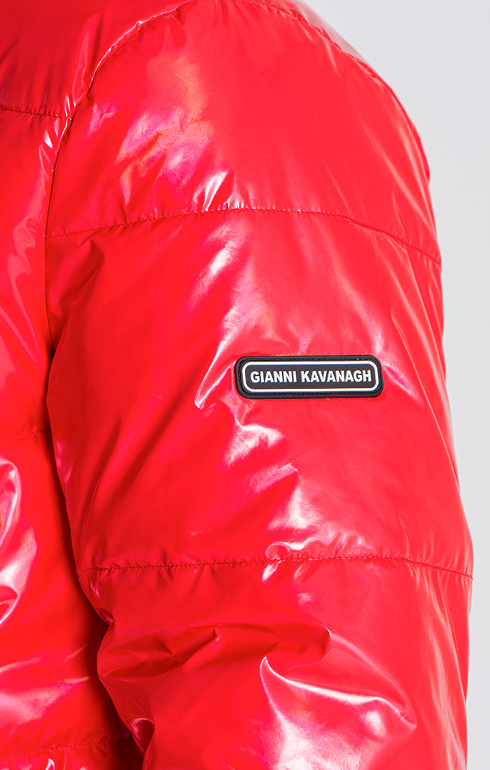 Red Iceland Puffer Coat