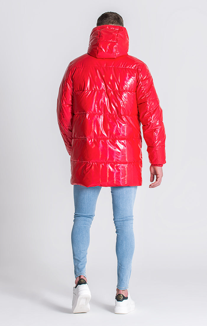 Red Iceland Puffer Coat