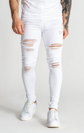 White Core Destroyed Jeans