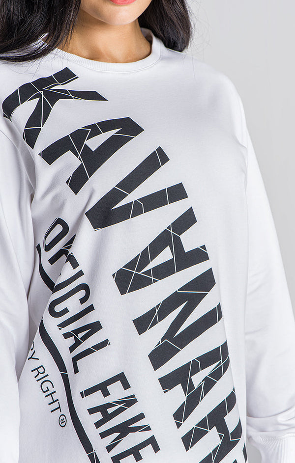 White GK Fake Sweat Dress